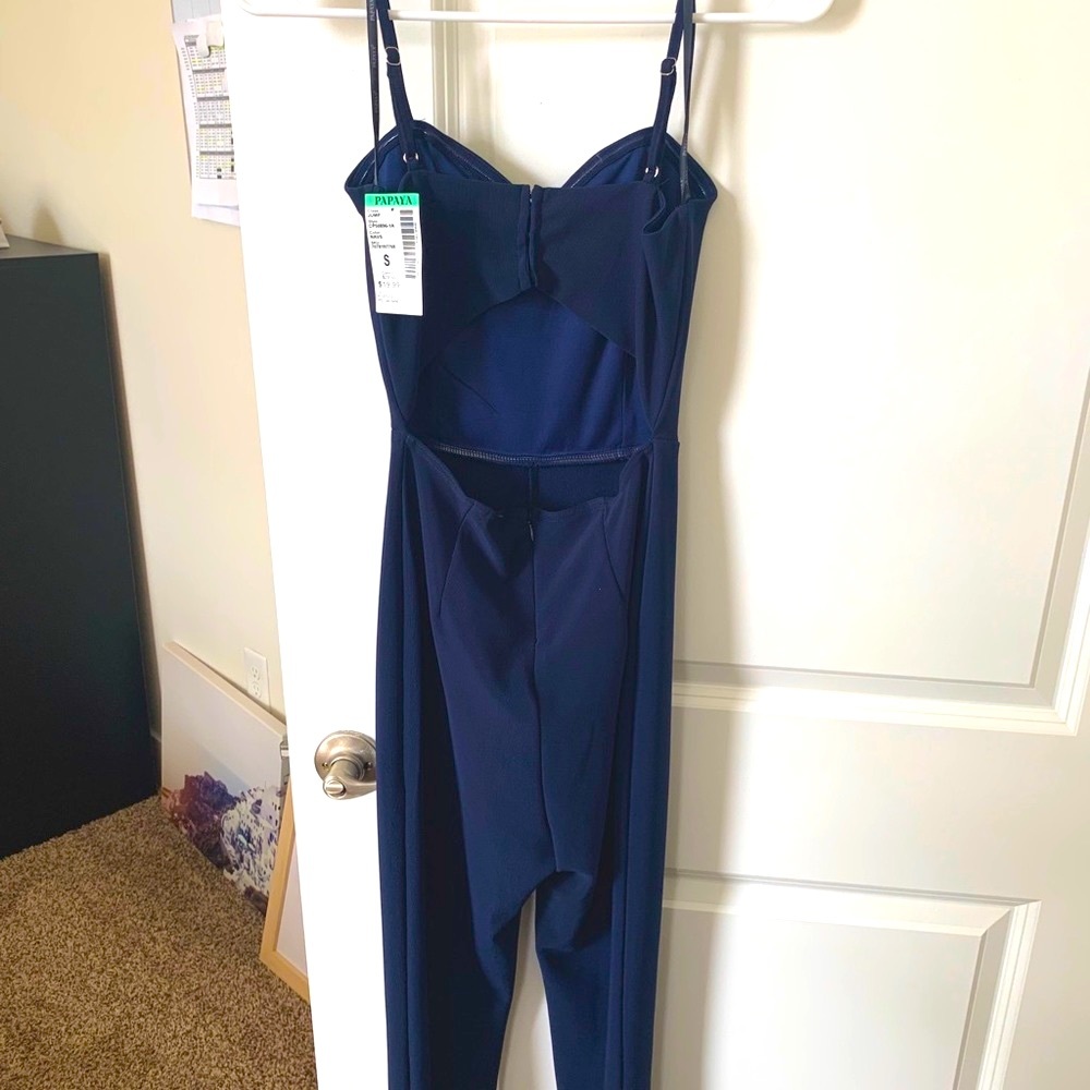 Navy jumpsuit - small